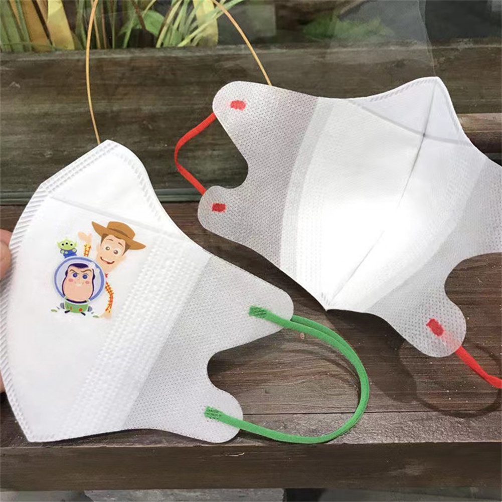 10pcs 3 ~ 14 Năm Tuổi 3D Stereo Trẻ Em Mặt Nạ Dùng Một Lần Chống Bụi Phim Hoạt Hình Dễ Thương Phù Thủy Nhỏ Mặt Nạ In Cá Nhân đóng gói LELE