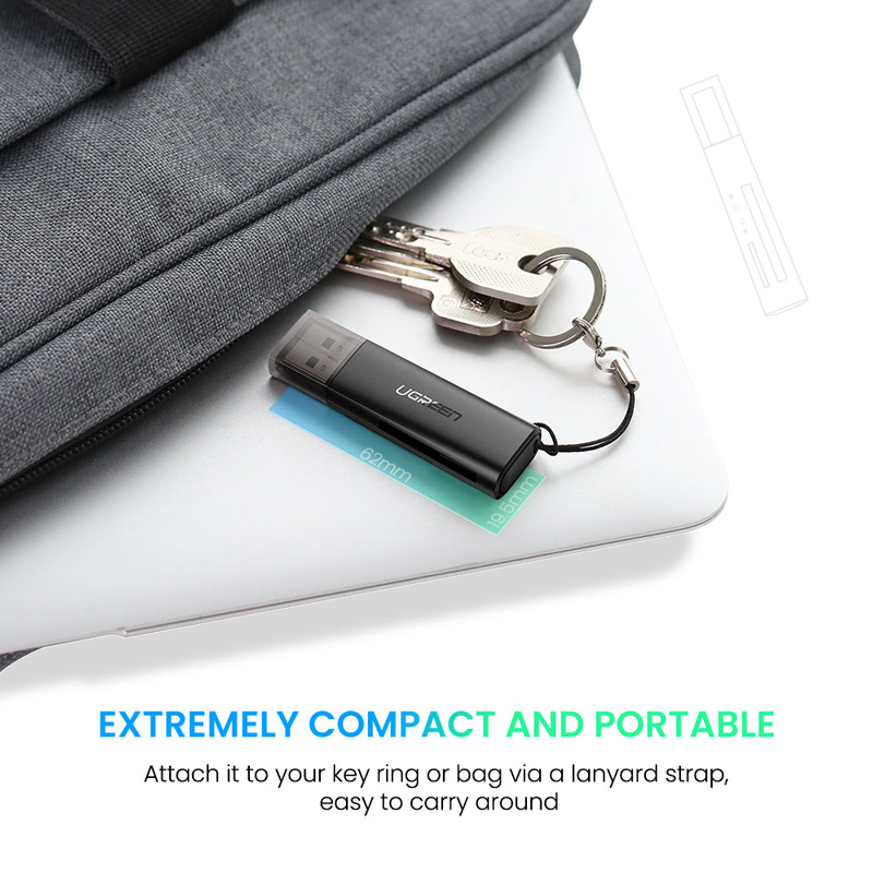 Đầu Đọc Thẻ Nhớ UGREEN Usb 3.0 / 2.0 Sang Sd / Tf Cho Laptop