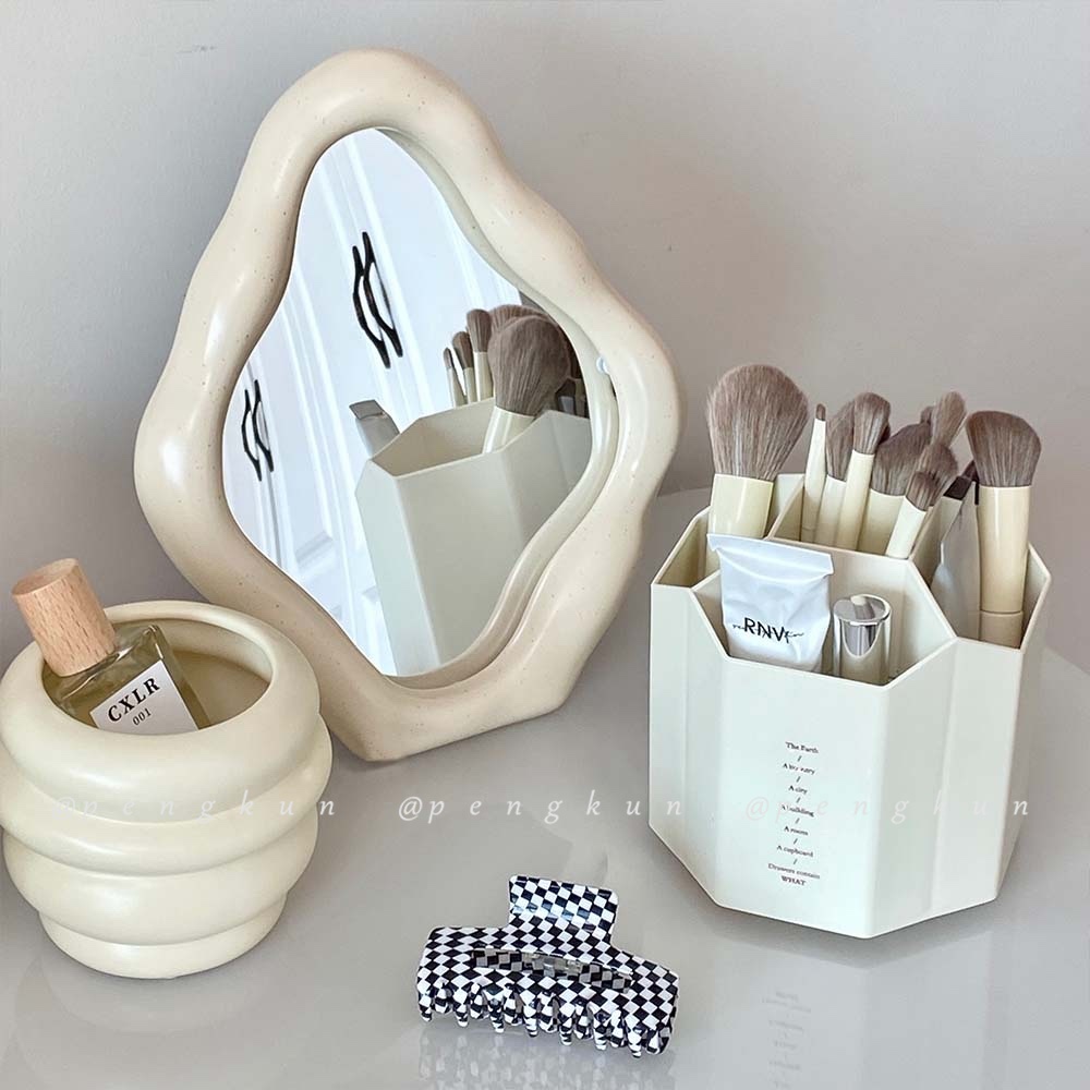 Hộp Đựng Cọ Trang Điểm Sức Chứa Lớn Đa Năng Có Thể Xoay 360 Độ Tiện Dụng