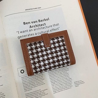✨Houndstooth✨Ví Đựng Thẻ Siêu Mỏng Họa Tiết Houndstooth Độc Đáo