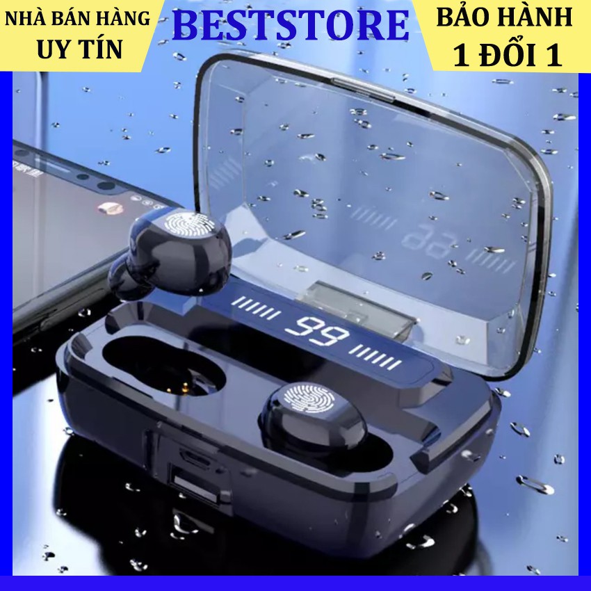 Tai nghe bluetooth 5.0 kén sạc dung lượng 3500 kiêm sạc dự phòng âm thanh HD