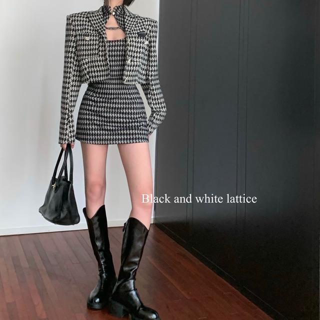 【F&amp;X】Váy ôm hông có túi mùa thu mới 2022