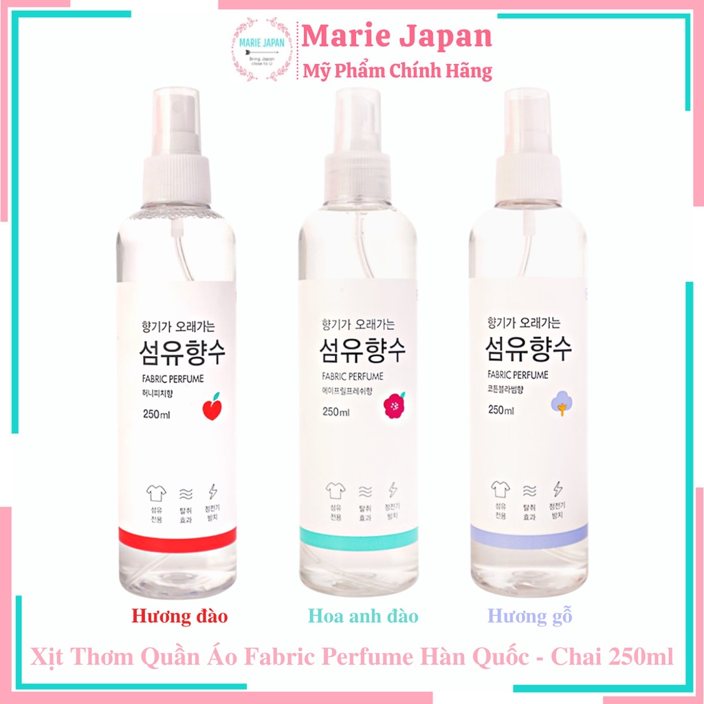 Xịt Thơm Quần Áo Fabric Perfume Hàn Quốc - Chai 250ml