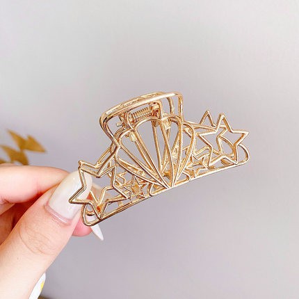 Kẹp Tóc Kim Loại Loại Lớn Phong Cách Hàn Quốc Cho Nữ