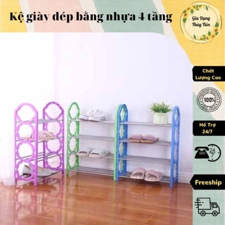 Kệ giày dép bằng nhựa 4 tầng siêu tiện dụng