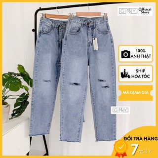 Quần Baggy Jean 9 Tấc KHA-024| Baggy Nữ Form Rộng