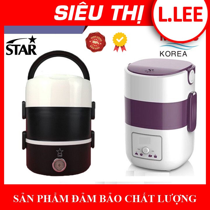 Hộp Cơm Hâm Nóng 3 Tầng Cắm Điện Inox STAR và MAGIC KOREA A-06 bảo hành 12 tháng