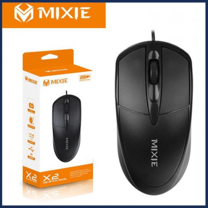 Chuột máy tính có dây Mixie X2 cho máy tính, laptop - Bảo hành chính hãng 6 tháng