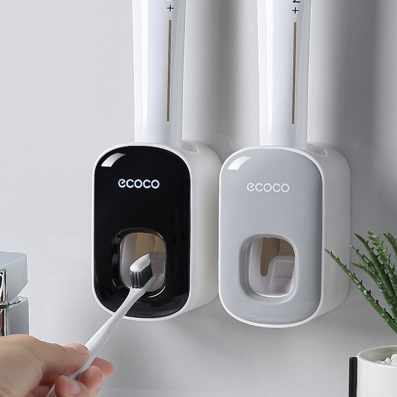 Kệ Nhả Kem Đánh Răng Tự Động Cao Cấp Ecoco Gắn Tường Tiện Dụng Cho Gia Đình