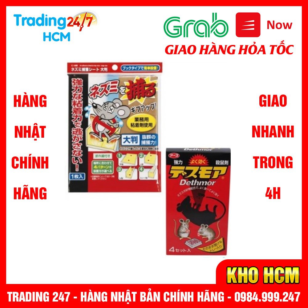 Combo Thuốc viên diệt chuột Dethmor cùng Miếng bẫy chuột Nhật Bản