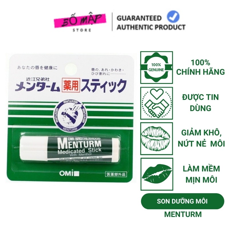 [SALE] [CAM KẾT 100% CHÍNH HÃNG] Son dưỡng môi Omi Brotherhood Menturm Medicated Stick Nhật Bản