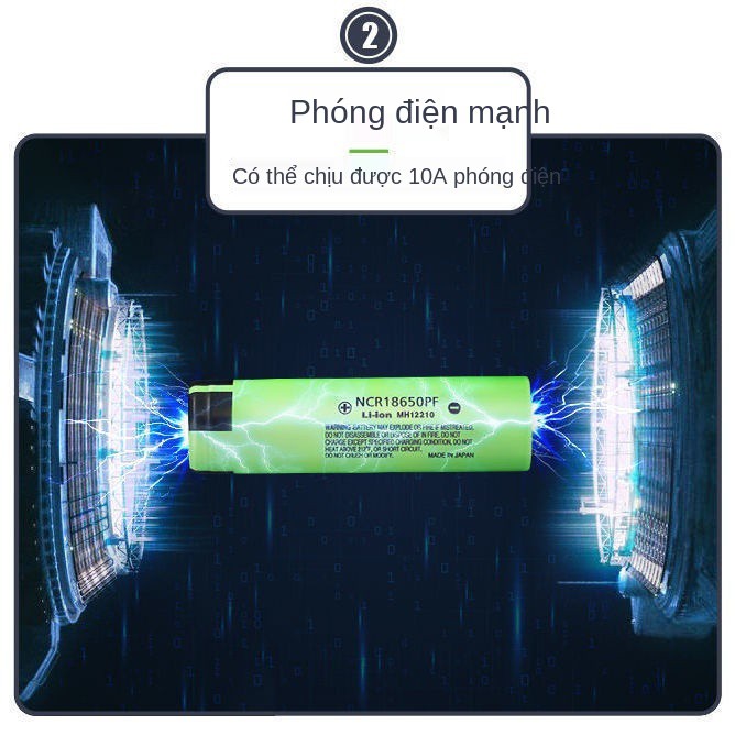 ☞Nhật Bản Panasonic chính hãng pin 18650 có thể sạc lại lithium 3400 mAh 3.7V đèn pha kho báu