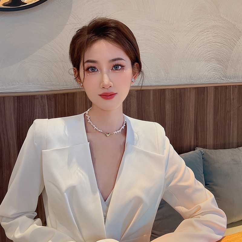 Vòng Cổ Mặt Ngọc Trai Tự Nhiên Thời Trang Harajuku Cá Tính