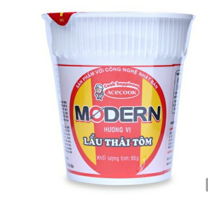 Mì MODERN lẩu Thái tôm thùng 24 ly (65gr)