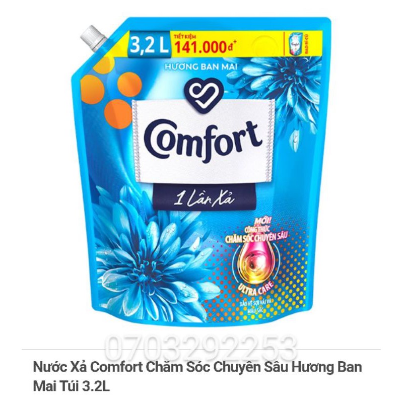 Nước xả Comfort chăm sóc chuyên sâu hương ban mai 3.2L