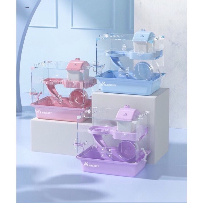 Chuồng Mica JONSANTY Full Phụ Kiện Xinh Xắn Dành Cho Hamster