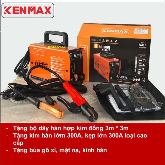 Máy Hàn | Máy Hàn Que Điện Tử Mini Kenmax ARC- 200Z | Có Đồng Hồ Hiển Thị Hàng Chính Hãng Thái Lan |.