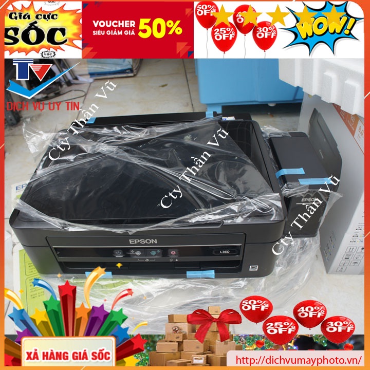 Máy in Epson đa chức năng L360 hàng bền in photocopy scan hàng mới nguyên hộp chạy ổn định