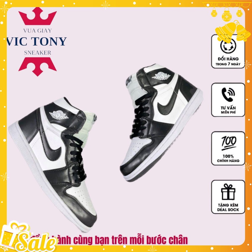 Giày thể thao jordan cổ cao đen trắng fuil box bill hàng chuẩn 11