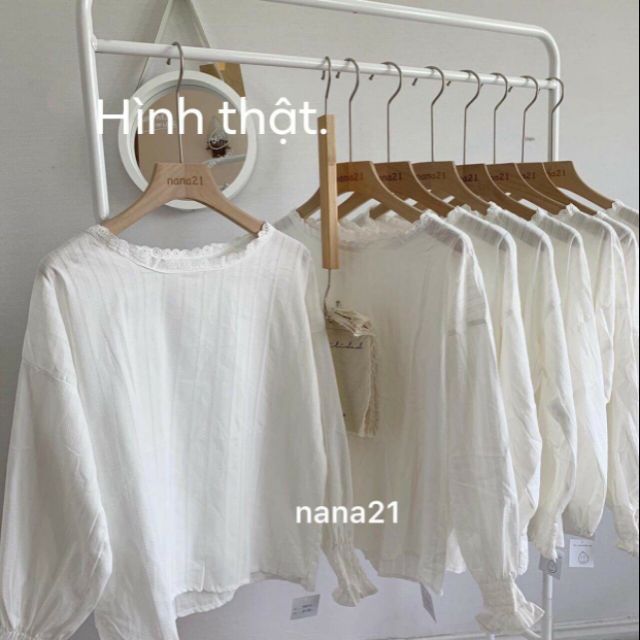 Sơ mi voan tay bồng cách điệu xinh xắn