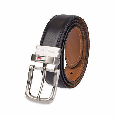 Thắt lưng Tommy Hilfiger Reversible Leather Belt -  Strap and Silver Buckle - Size 34 - 11TL02X188