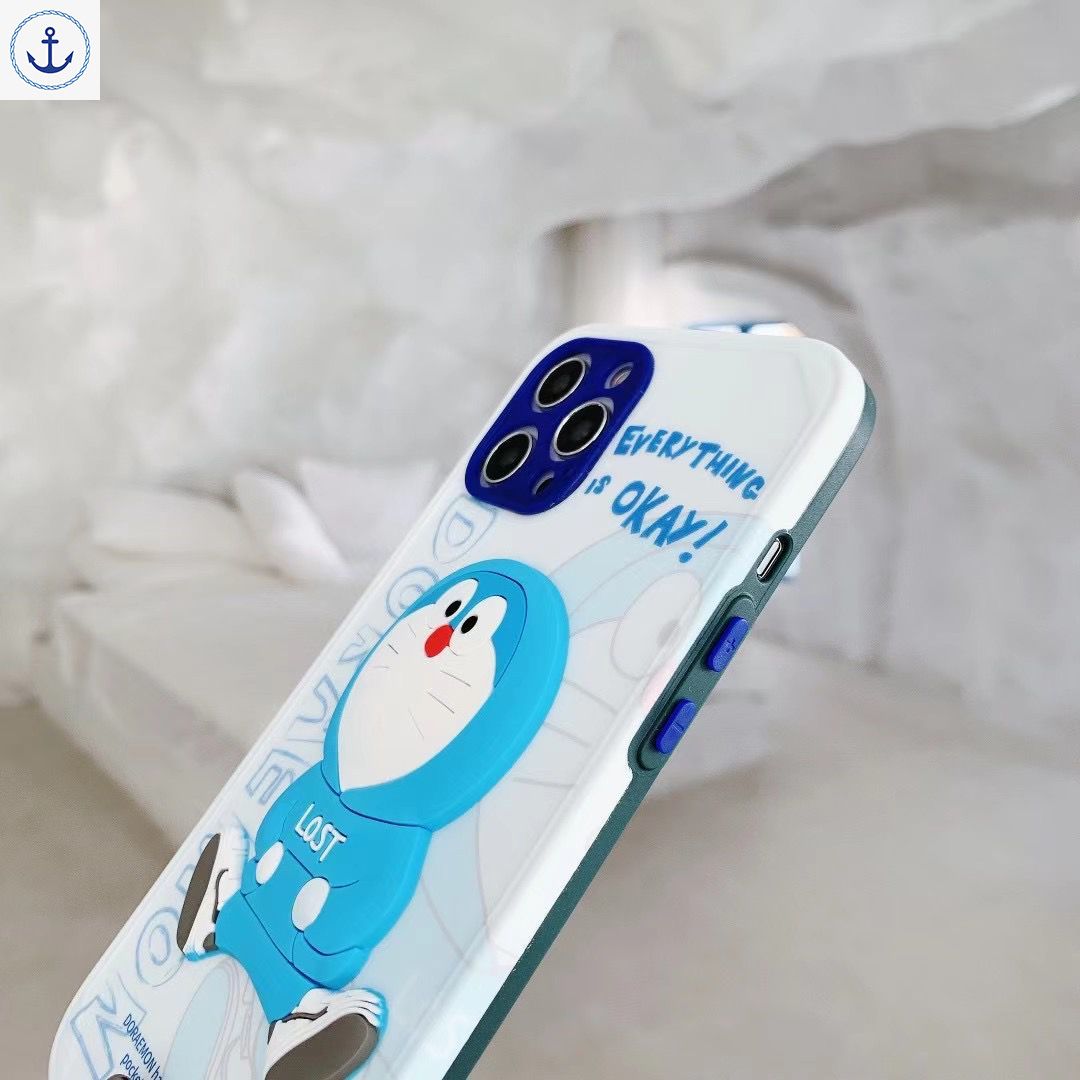 Ốp Điện Thoại Hình Doraemon Đáng Yêu Cho Iphone 11 12 Pro Max Hoạt Hình