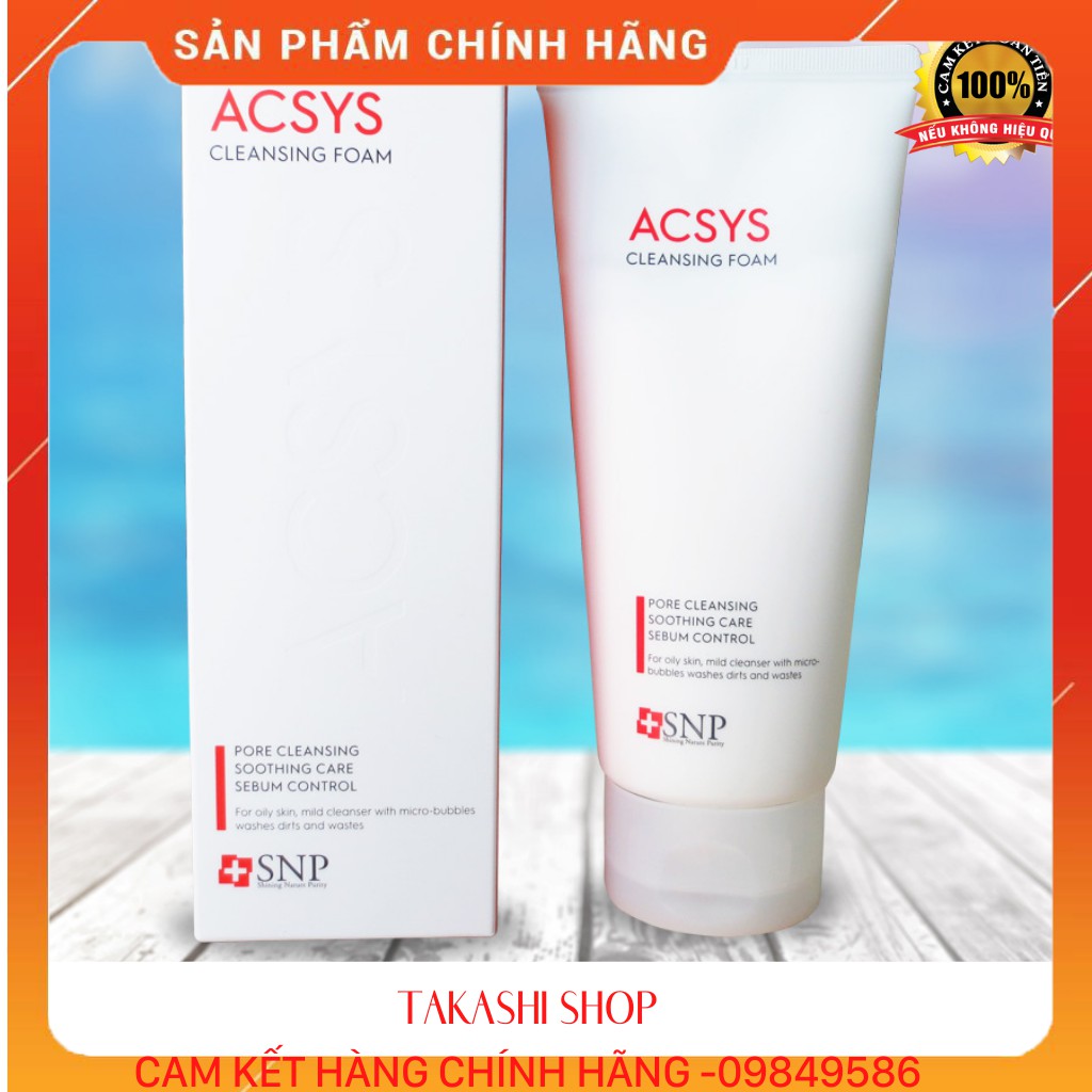 [Mã SKAMPUSH11 giảm 10% đơn 200k] Sữa rửa mặt cho da mụn SNP ACSYS Cleansing Foam 180g