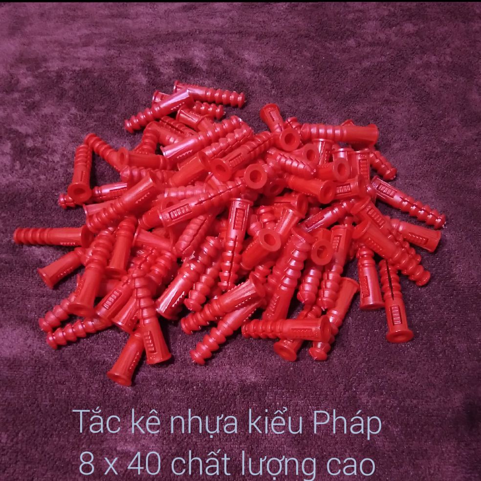 200 Tắc kê nhựa 8 mm kiểu Pháp chất lượng cao.
