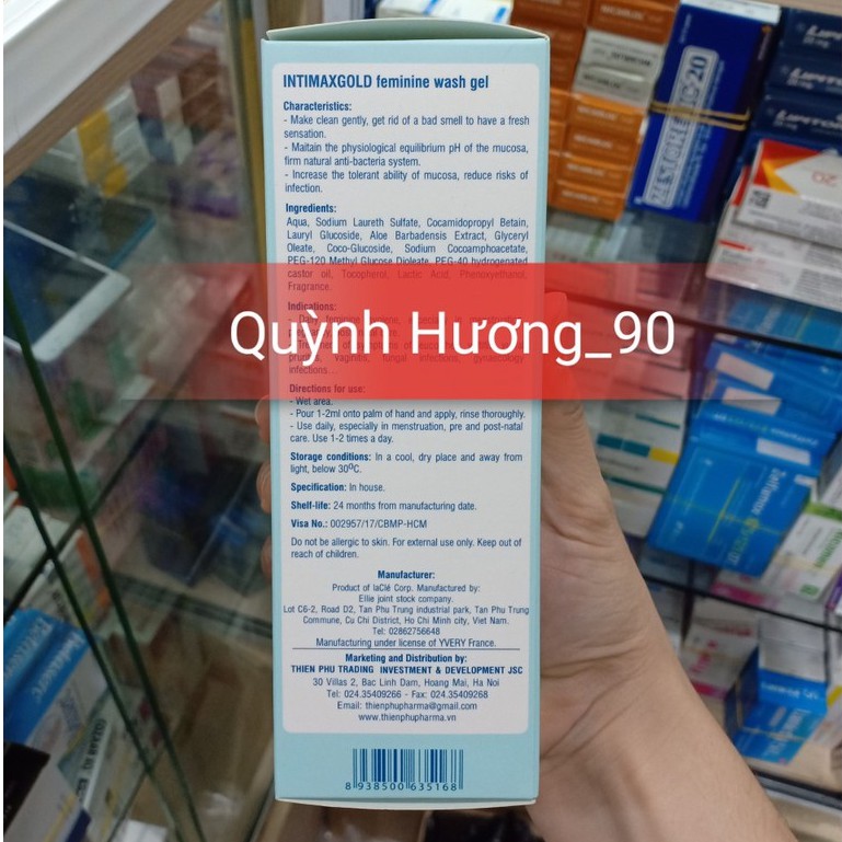 Dung dịch vệ sinh cao cấp INTIMAX GOLD mới