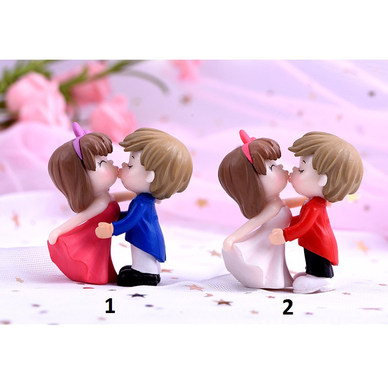 ❤❤Cặp Cô Dâu Chú Rể Khiêu Vũ Hôn Nhau❤❤ Phụ Kiện Trang Trí Tiểu Cảnh Sen Đá, Terrarium, Decord Mô Hình