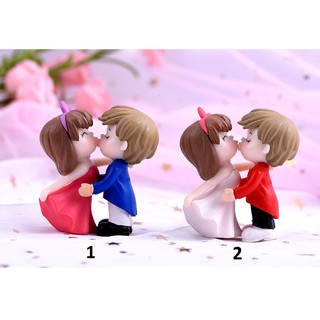 [Tiểu Cảnh] ❤❤Cặp Cô Dâu Chú Rể Khiêu Vũ Hôn Nhau❤❤ Phụ Kiện Trang Trí Tiểu Cảnh Sen Đá, Terrarium, Decord Mô Hình