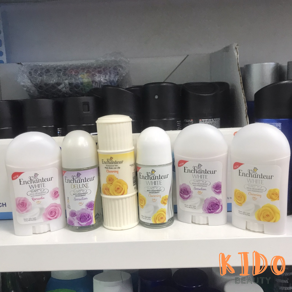 Lăn khử mùi trắng da Enchanteur Deluxe 50ml | Sáp khử mùi Enchanteur White 40g | Phấn thơm Enchanteur Charming 50g