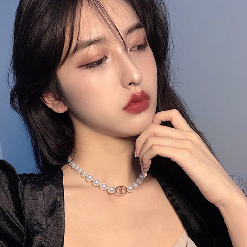 Vòng Cổ Choker Cô Dâu Đính Ngọc Trai Nhân Tạo