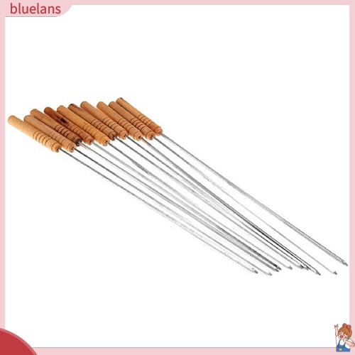 / 10 / 1 Cây Xiên Thịt Nướng Ngoài Trời Bằng Thép Không Gỉ