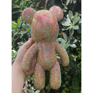 Gấu Bearbrick đã đính đá thủ công size 23cm
