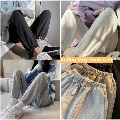 Quần Ống Rộng Chất Tổ Ong - Quần Thể Thao Dày Dặn Ma155