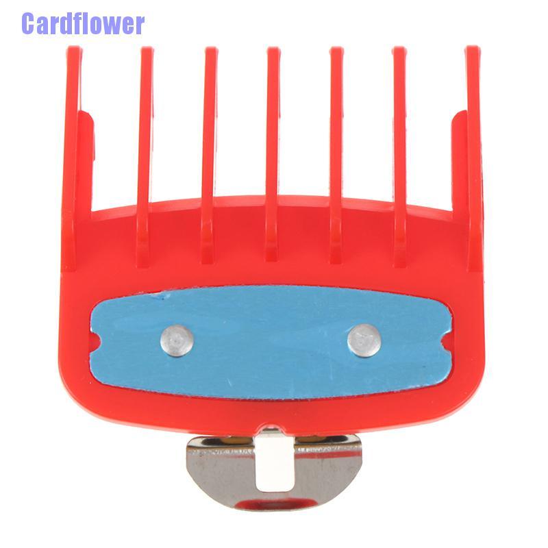 Cardflower  1.5+4.5mm Size Guide comb Red Attachment Comb Set with a Metal Holder Clipper