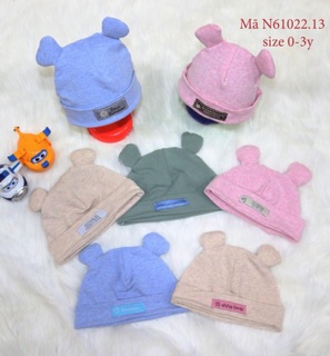 Nón cotton tai gấu cho bé