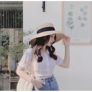 Áo sơ mi croptop cổ bẻ ulzzang