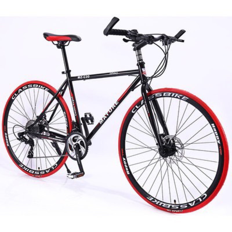 Xe đạp khung nhôm sẵn trắng xanh