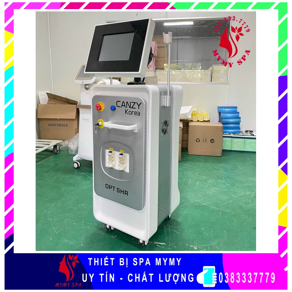 Máy triệt lông + Laser 2in1 tại spa Canzy Korea