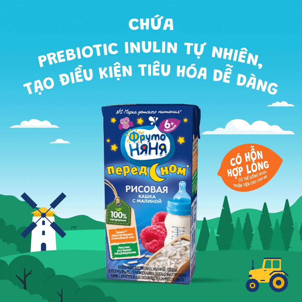 Sữa Nước Fruto Nga Đêm Hỗ Trợ Tăng Cân Dành Cho Bé Từ 6 Tháng Tuổi