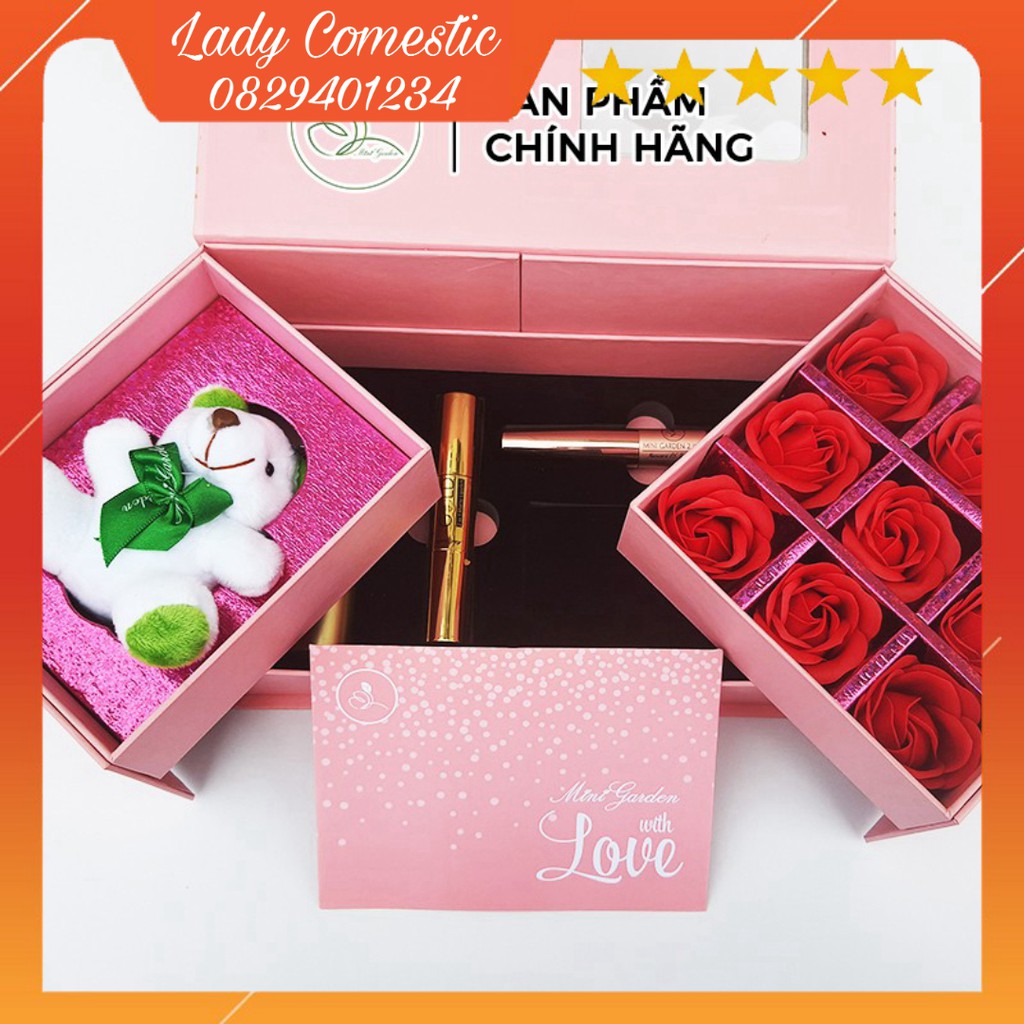 [HÀNG CHÍNH HÃNG] Set Quà Tặng Mini Garden Pink Rose Giftset - With Love Giftset Cực Xinh PV987
