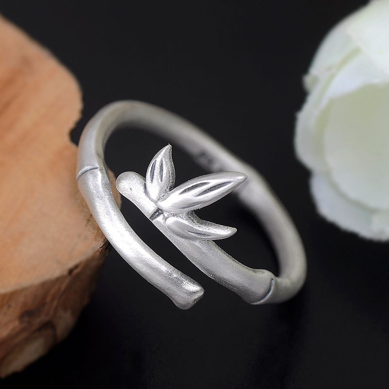Nhẫn đốt trúc bạc nguyên chất