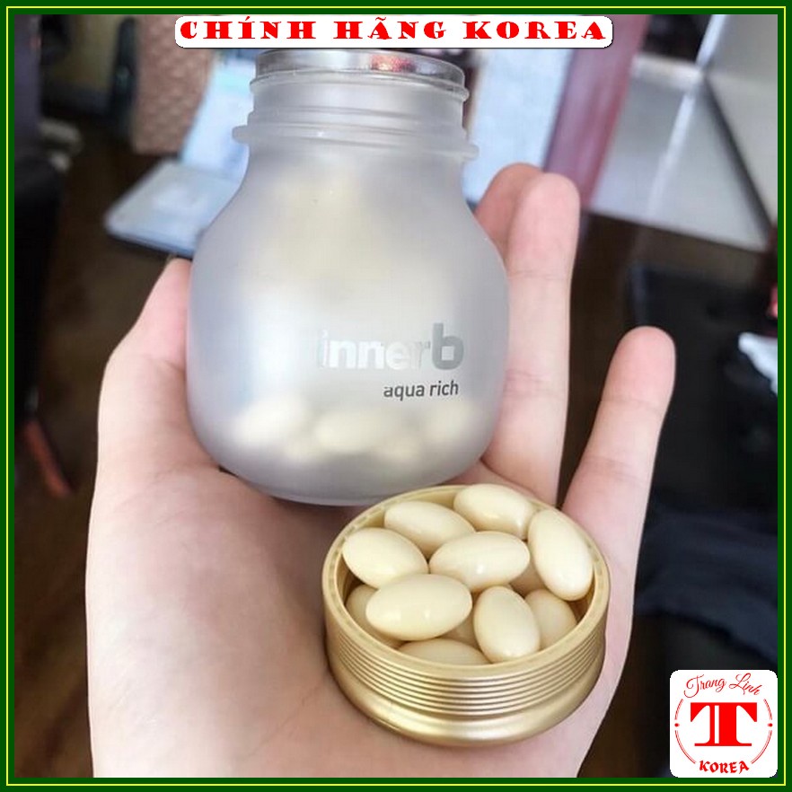 Viên cấp nước Aqua Rich hàn quốc, hộp 70 viên - Bổ sung collagen và nước, giúp da căng bóng, mịn màng - tranglinh