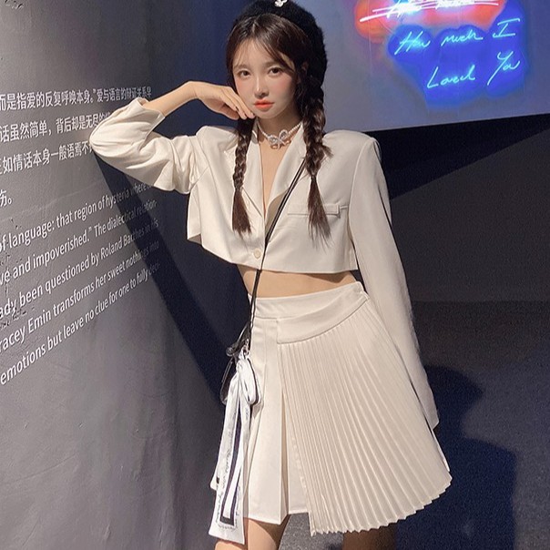 Set bộ vest sơ mi nữ tay dài Emilyshop