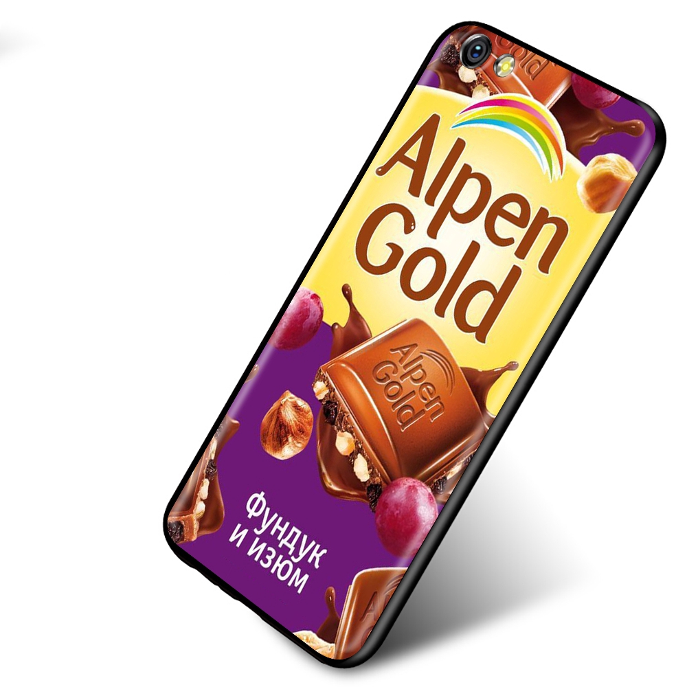 Ốp điện thoại mềm hình Socola Alpen Gold cho VIVO Y53 Y55 Y67 Y81 Y85 Y89 V5s V7 V9 V11 V15 Plus Pro