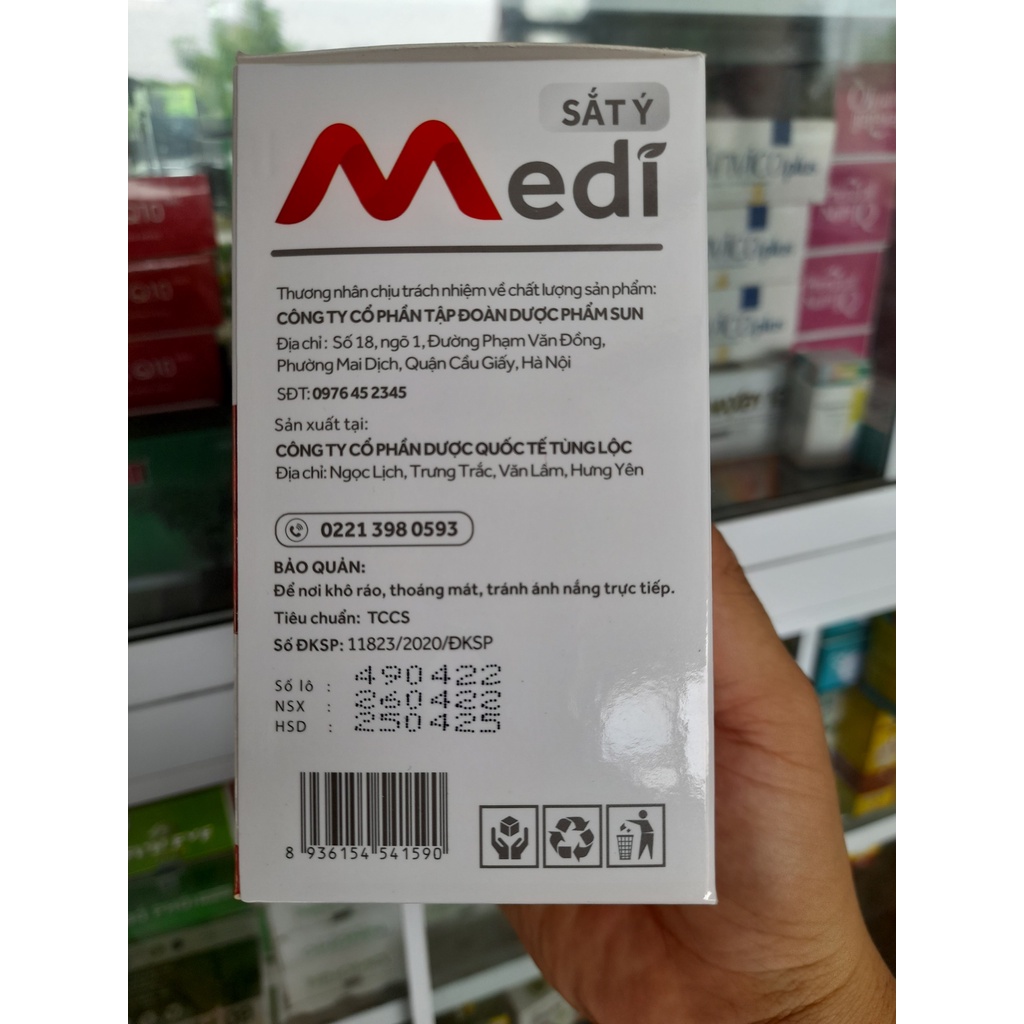 SẮT Ý MEDI  - SẮT KHÔNG NÓNG, KHÔNG GAY TÁO BÓN CHO BÀ BẦU