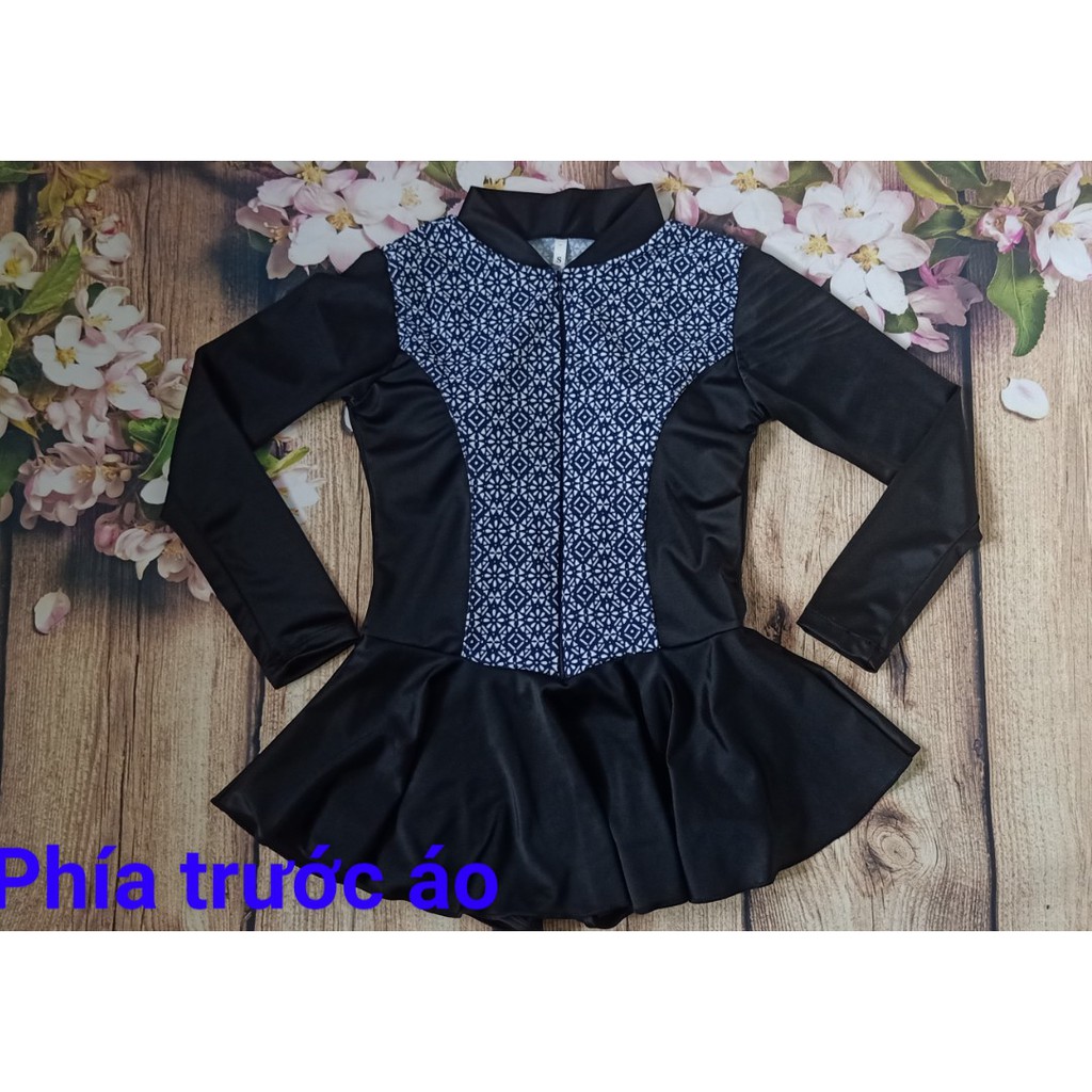 ĐỒ BƠI TAY DÀI NỮ CHỐNG NẮNG CÓ QUẦN VÁY RẤT TIỆN LỢI HỌA TIẾT XINH XẮN THỜI TRANG HÀNG CAO CẤP CHẤT VẢI BAO ĐẸP | BigBuy360 - bigbuy360.vn