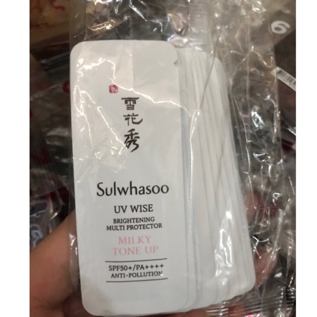 COMBO 10 GÓI SAMPLE KEM CHỐNG NẮNG DƯỠNG TRẮNG SULWHASOO